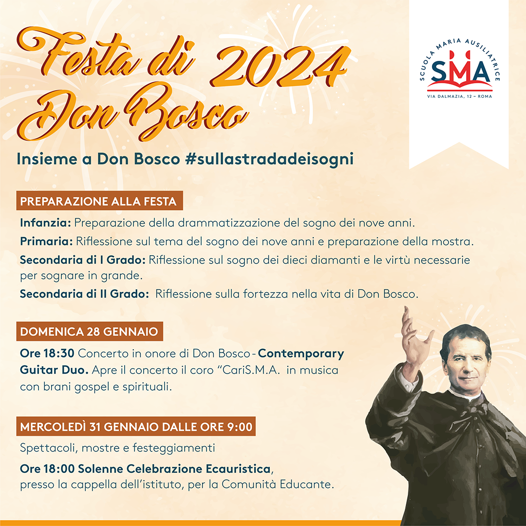 Festa di Don Bosco 2024 Scuola Maria Ausiliatrice Roma